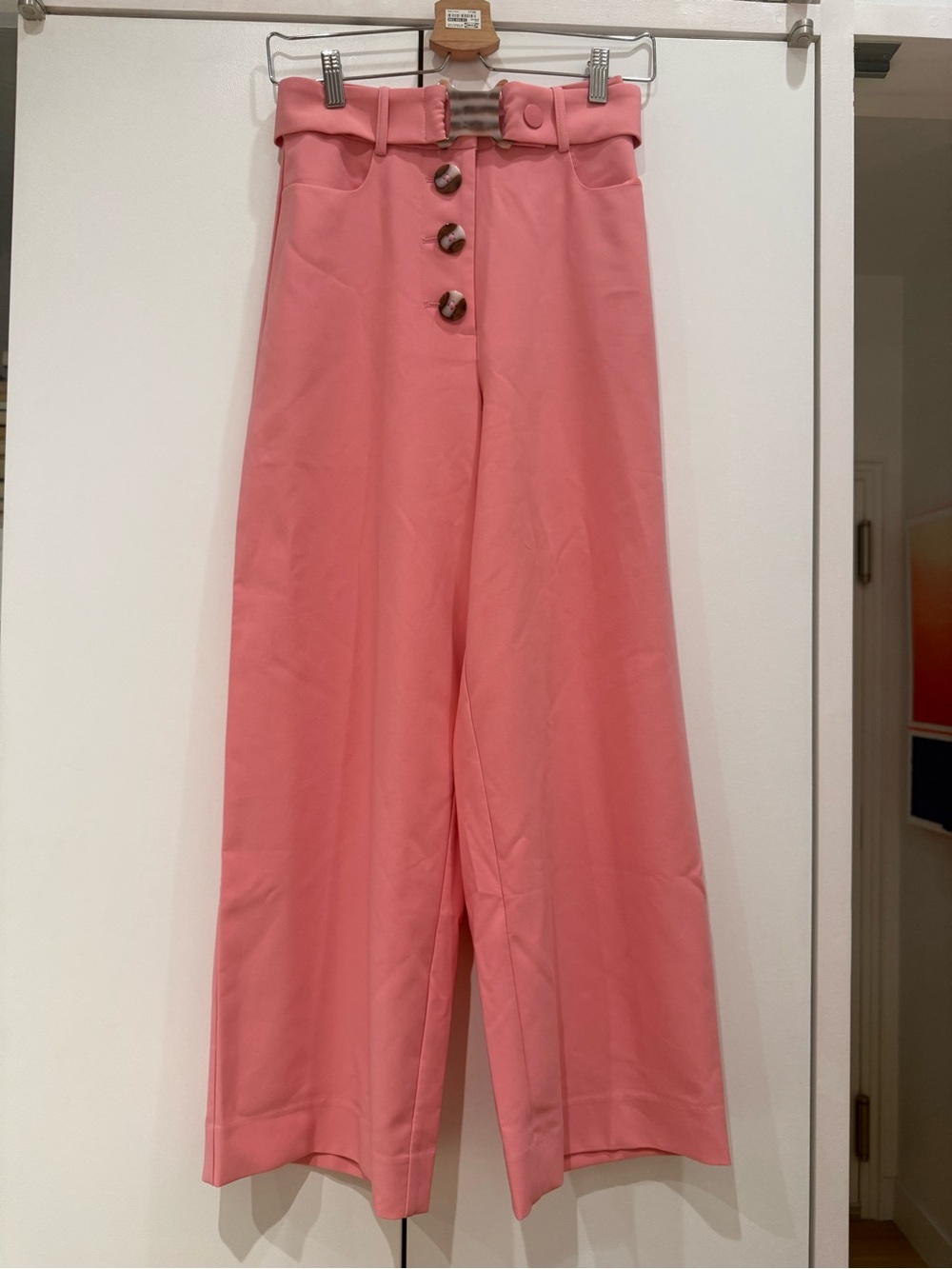Finders Keepers Pink Wide-Leg Pants with Belt